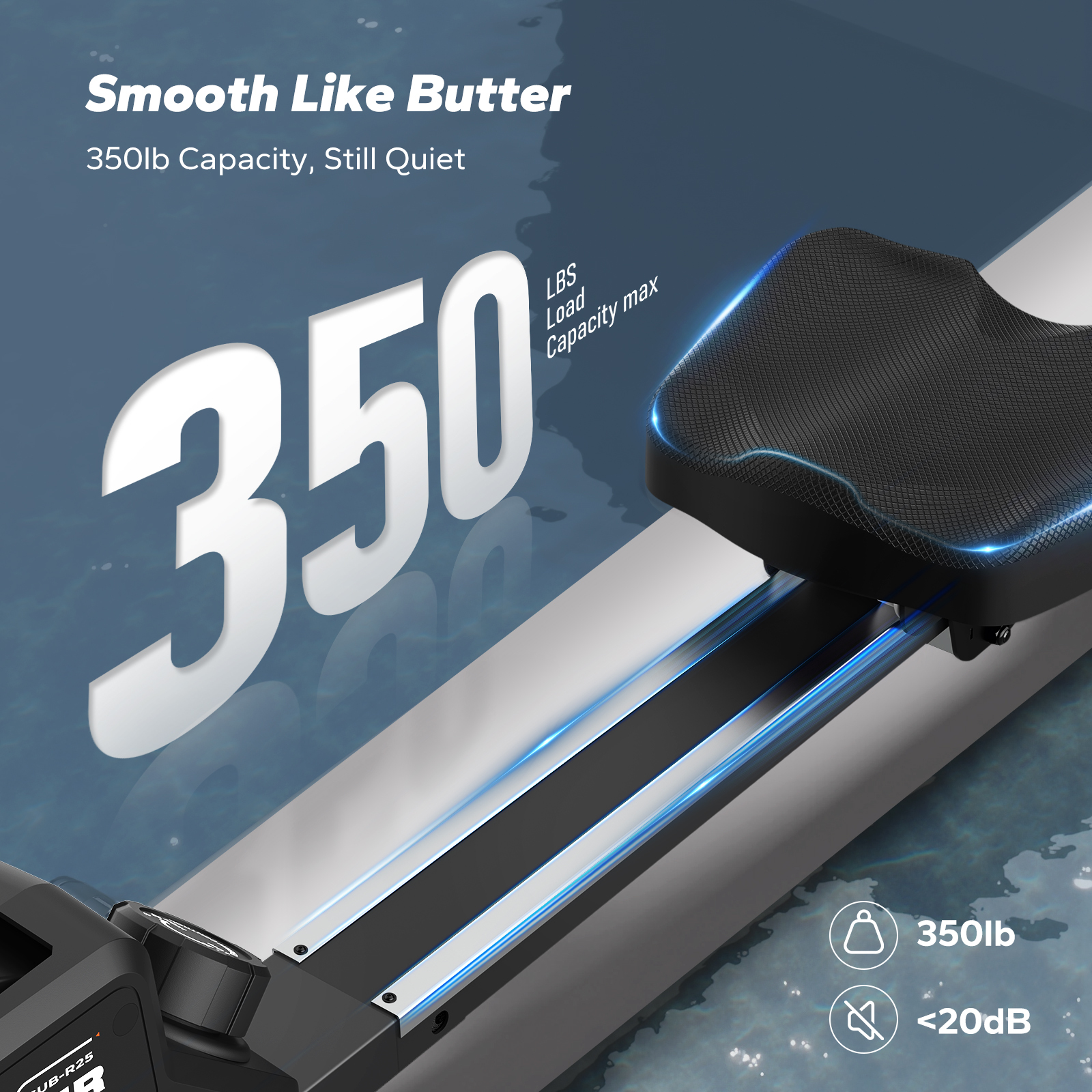 MERACH Magnetic Resistance Rowing Machine with 16 Levels, Silent Operation, High Load Capacity, Bluetooth App Support for Full-Body Home Fitness & Weight Loss