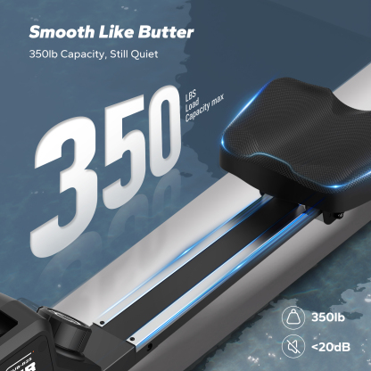 MERACH Magnetic Resistance Rowing Machine with 16 Levels, Silent Operation, High Load Capacity, Bluetooth App Support for Full-Body Home Fitness & Weight Loss