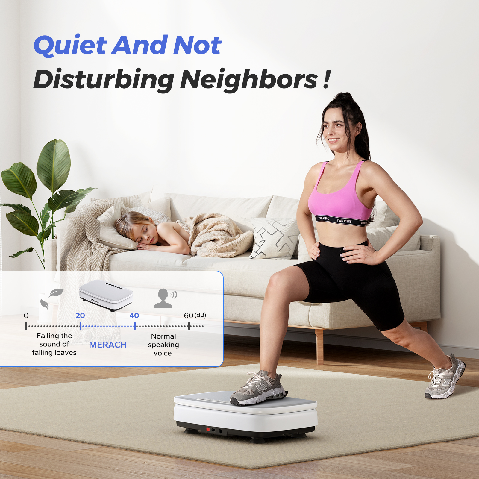 MERACH Vibration Plate Exercise Machine for Wellness and Fitness