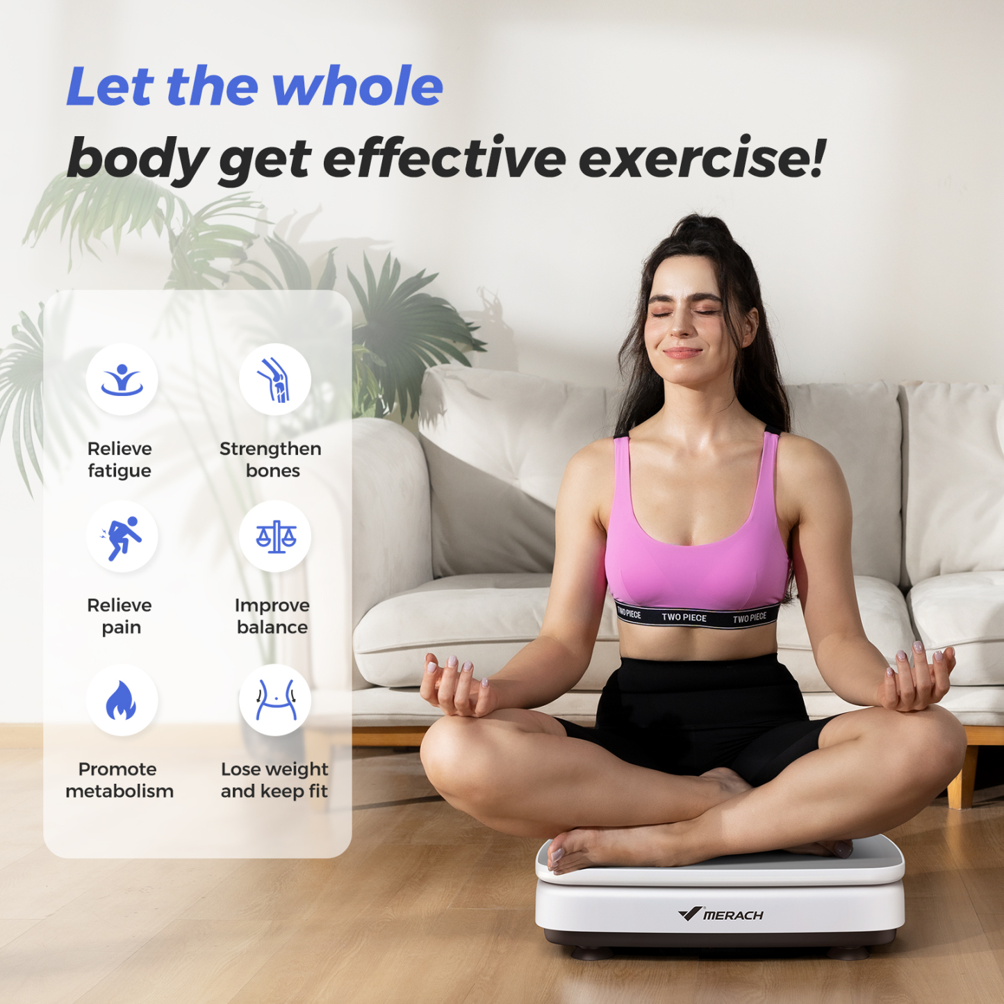 MERACH Vibration Plate Exercise Machine for Wellness and Fitness