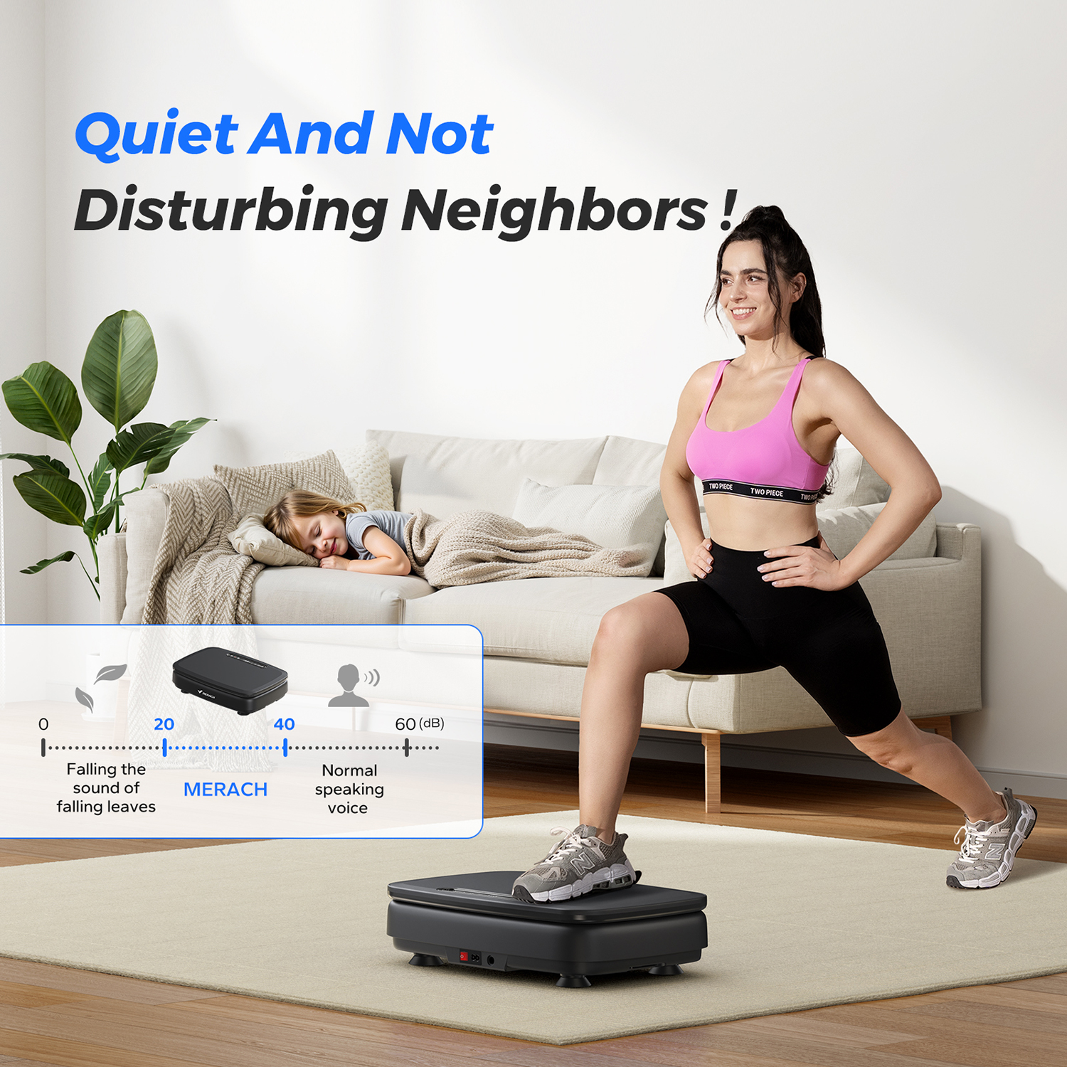 MERACH Vibration Plate Exercise Machine for Wellness and Fitness