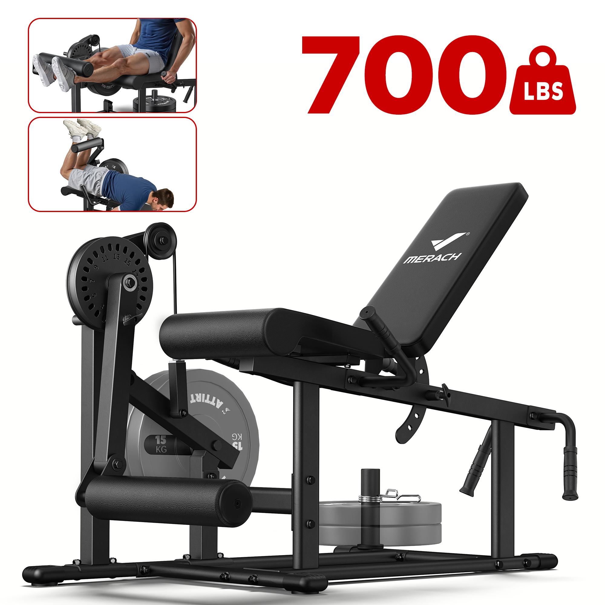 MERACH Leg Extension Machine, Adjustable Leg Curl Machine for Home