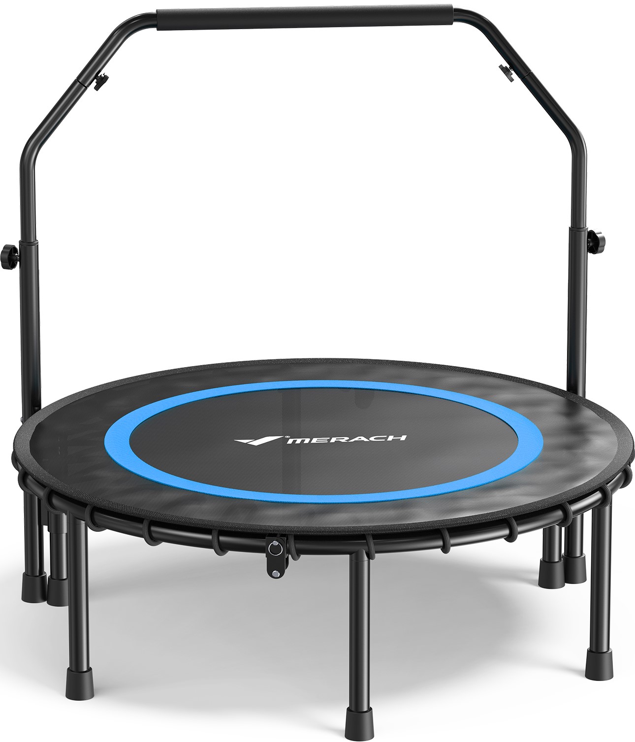 MERACH 40" Mini Trampoline with Bar, Fitness Rebounder with Bungees for Adults, 330 lbs Capacity