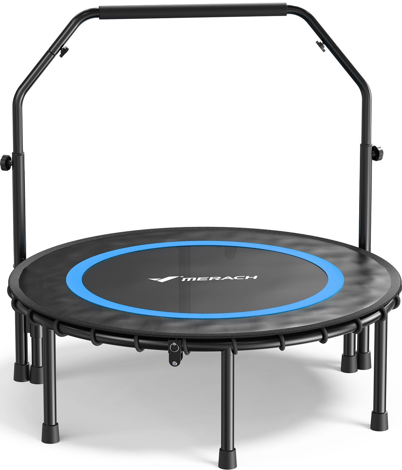 MERACH 40" Mini Trampoline with Bar, Fitness Rebounder with Bungees for Adults, 330 lbs Capacity