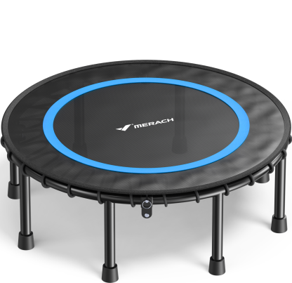 MERACH 40" Mini Trampoline for Adults, Fitness Rebounder with Bungees, 330 lbs Capacity