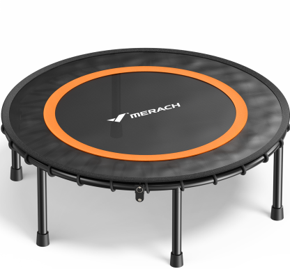 MERACH 40" Fitness Trampoline with Bungees, Foldable Mini Trampoline, 330 lbs Capacity