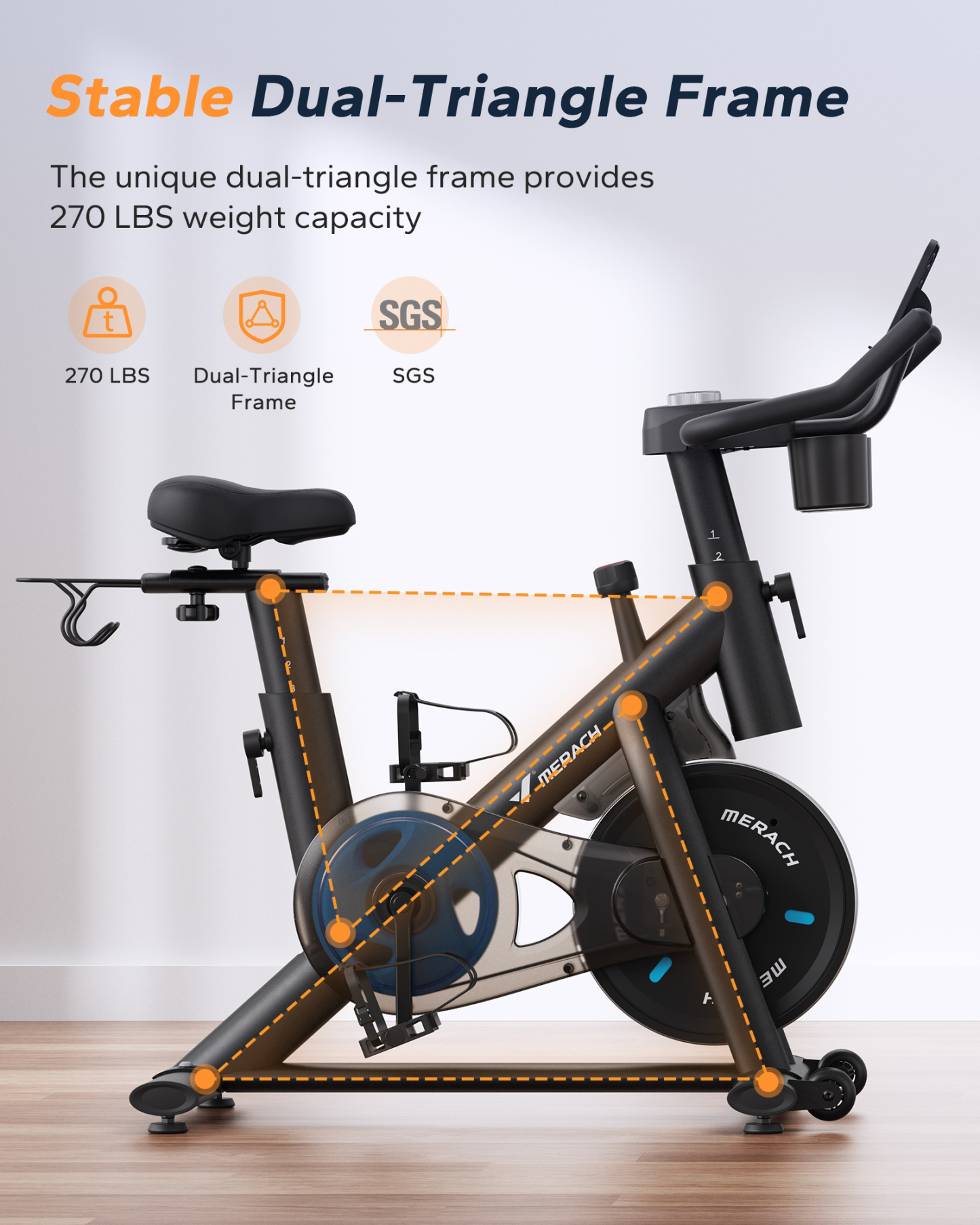[Crazy Sale]Exercise Bike with Friction Resistence Infinitely Variable Speed
