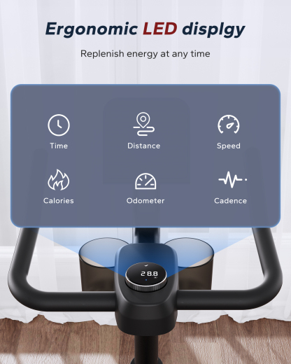 MERACH Exercise Bike, Brake Pad Stationary Bike with Exclusive App, Low Noise Indoor Cycling Bike with 300lbs Weight Capacity, Tablet Mount and Fitness Courses for Weight Loss