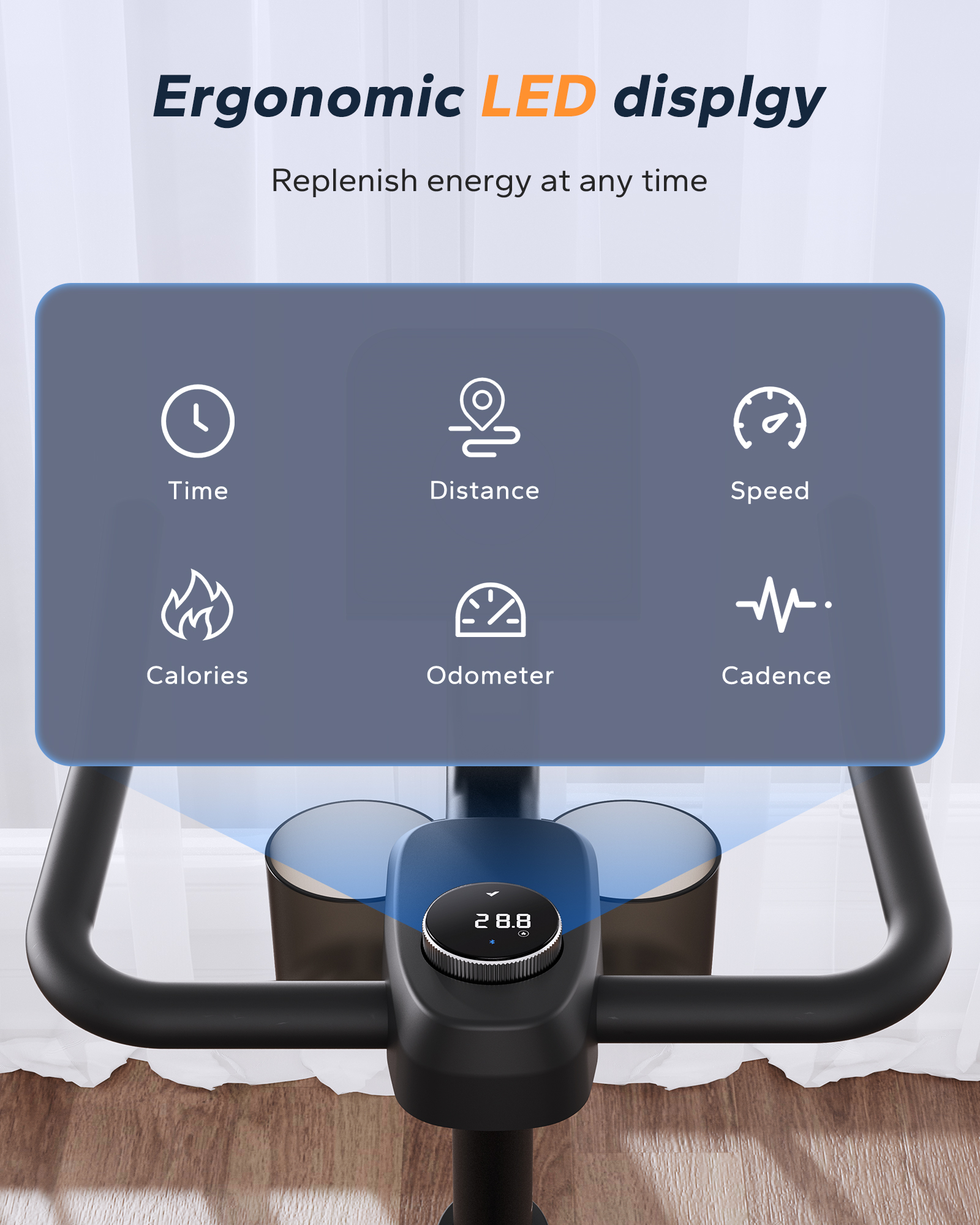 [Crazy Sale]Exercise Bike with Friction Resistence Infinitely Variable Speed