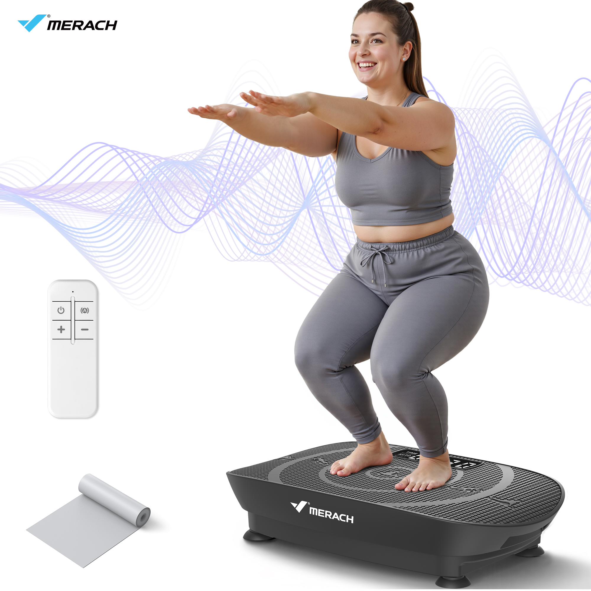 MERACH Vibration Plate Exercise Machine, Whole Body Shake Plate Exercise Machine with Remote Control