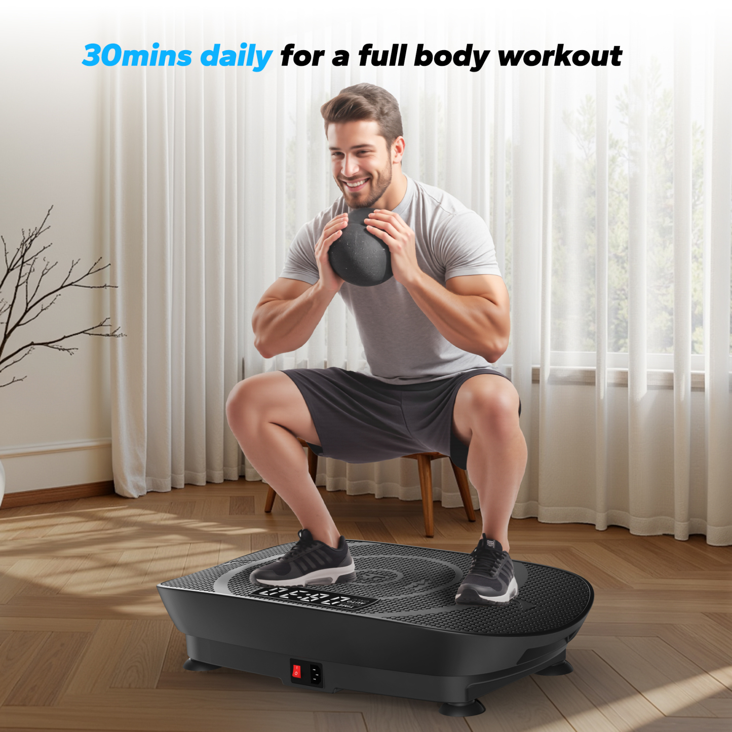 MERACH Vibration Plate Exercise Machine, Whole Body Shake Plate Exercise Machine with Remote Control