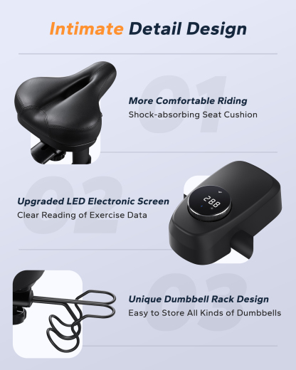 [Crazy Sale]Exercise Bike with Friction Resistence Infinitely Variable Speed