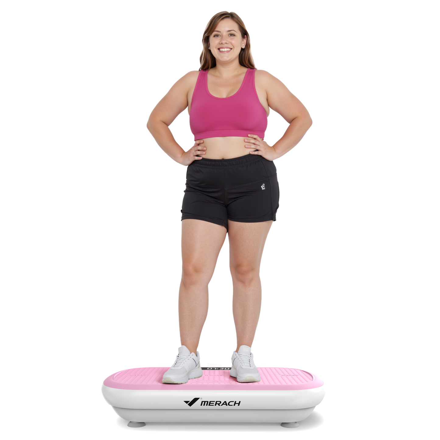 MERACH Vibration Plate Pro - 440 lbs Support, Enhanced Width & Motor, Bluetooth Sync, Silicone Pedals, Intense Fat Burning, Auto Start/Stop, Home Gym Equipment