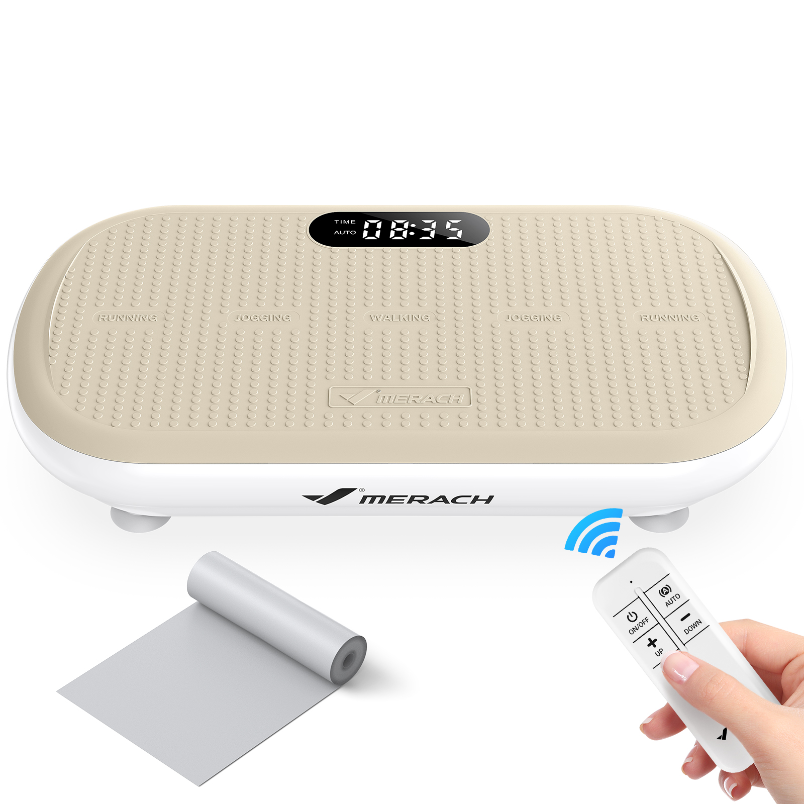 MERACH Vibration Plate Exercise Machine: Upgraded Width & Motor, Suppo