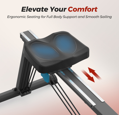 Rowing Machine, Compact Rowing Machines for Home, Extra-Long Rail