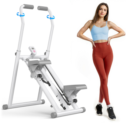 MERACH Stair Stepper Exercise Machine, 3 Levels Resistance Adjustable Climber, Compact Foldable Full-Body Workout Stepper Home Cardio Exercise Equipment