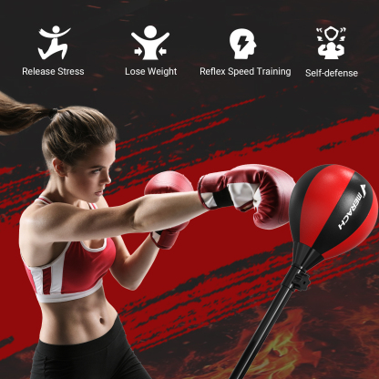 MERACH Punching Bag with Stand, Boxing Bag for Adults & Teens, Adjustable Height Boxing Bag for Stress Relief & Fitness