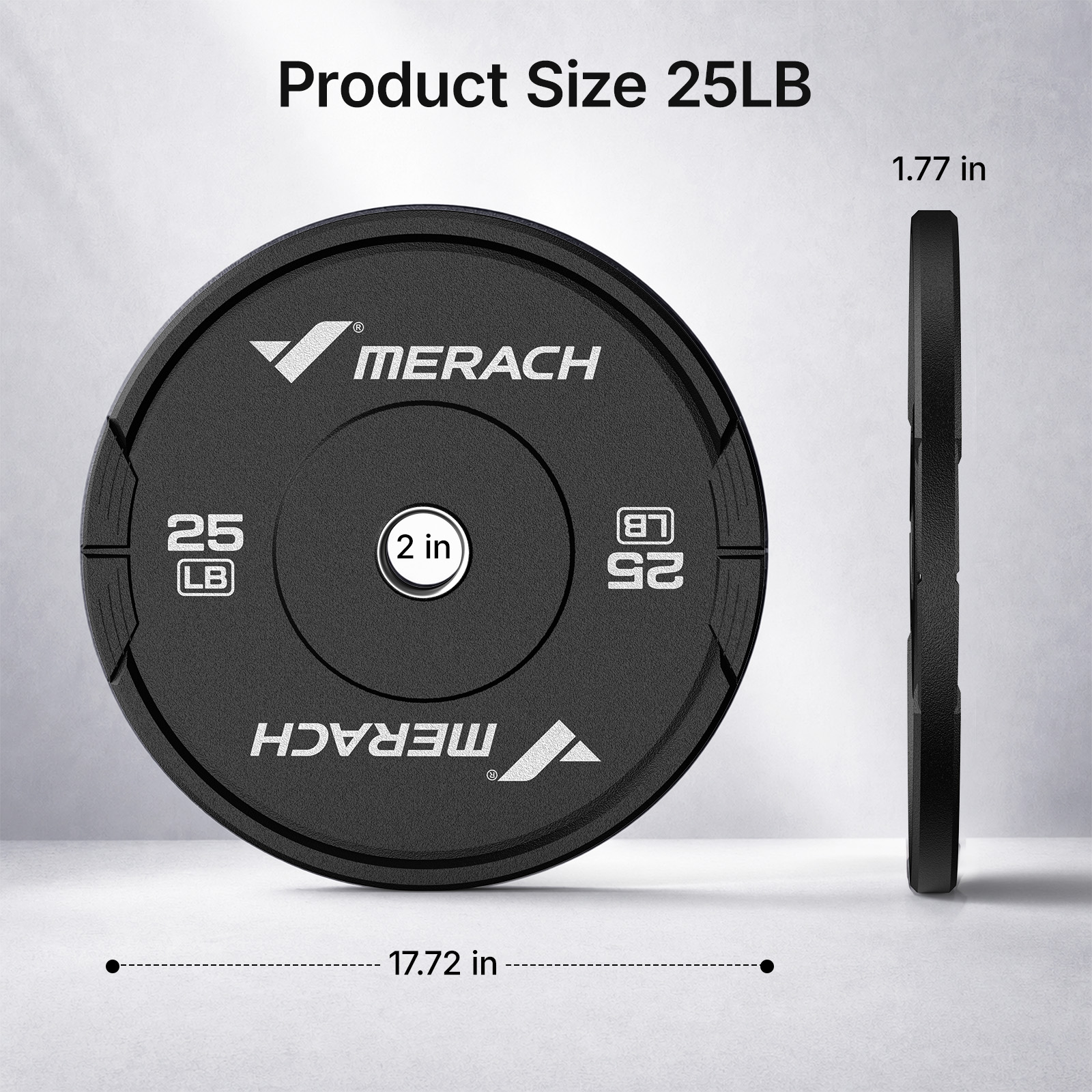 MERACH 100lbs Rubber Coated Weight Plates Pair, Barbell Plates Quiet & Floor Safe for Home Gym