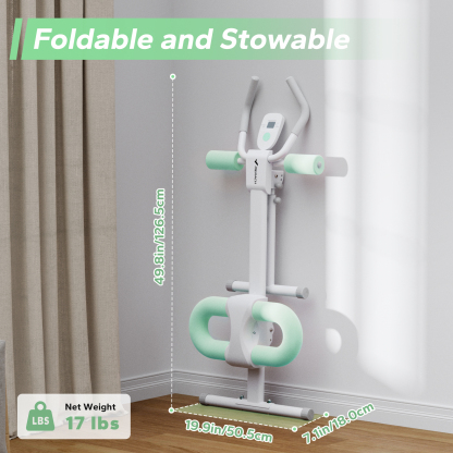 MERACH Ab Machine for Exercise, Adjustable Abdominal Workout machine for Home Gym, Foldable, Knee Protection