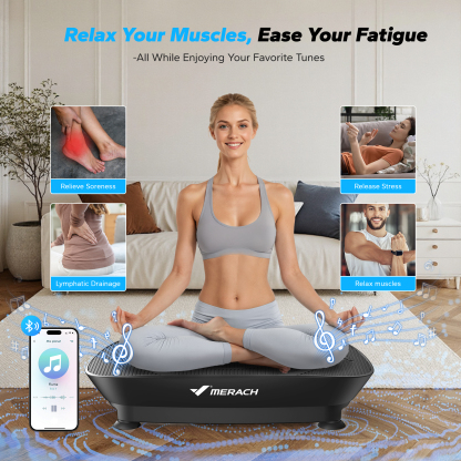 MERACH Vibration Plate Exercise Machine, Whole Body Shake Plate Exercise Machine with Remote Control