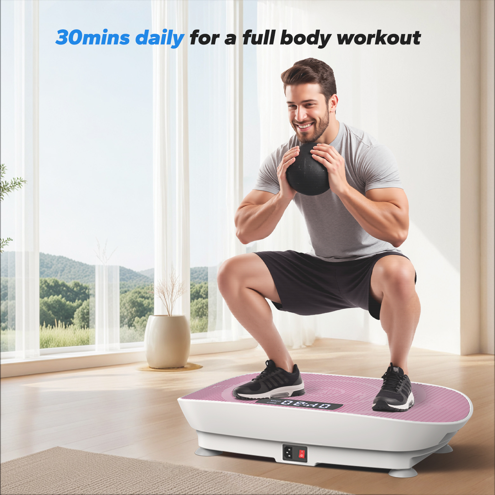 Whole Body Vibration Plate-Pink