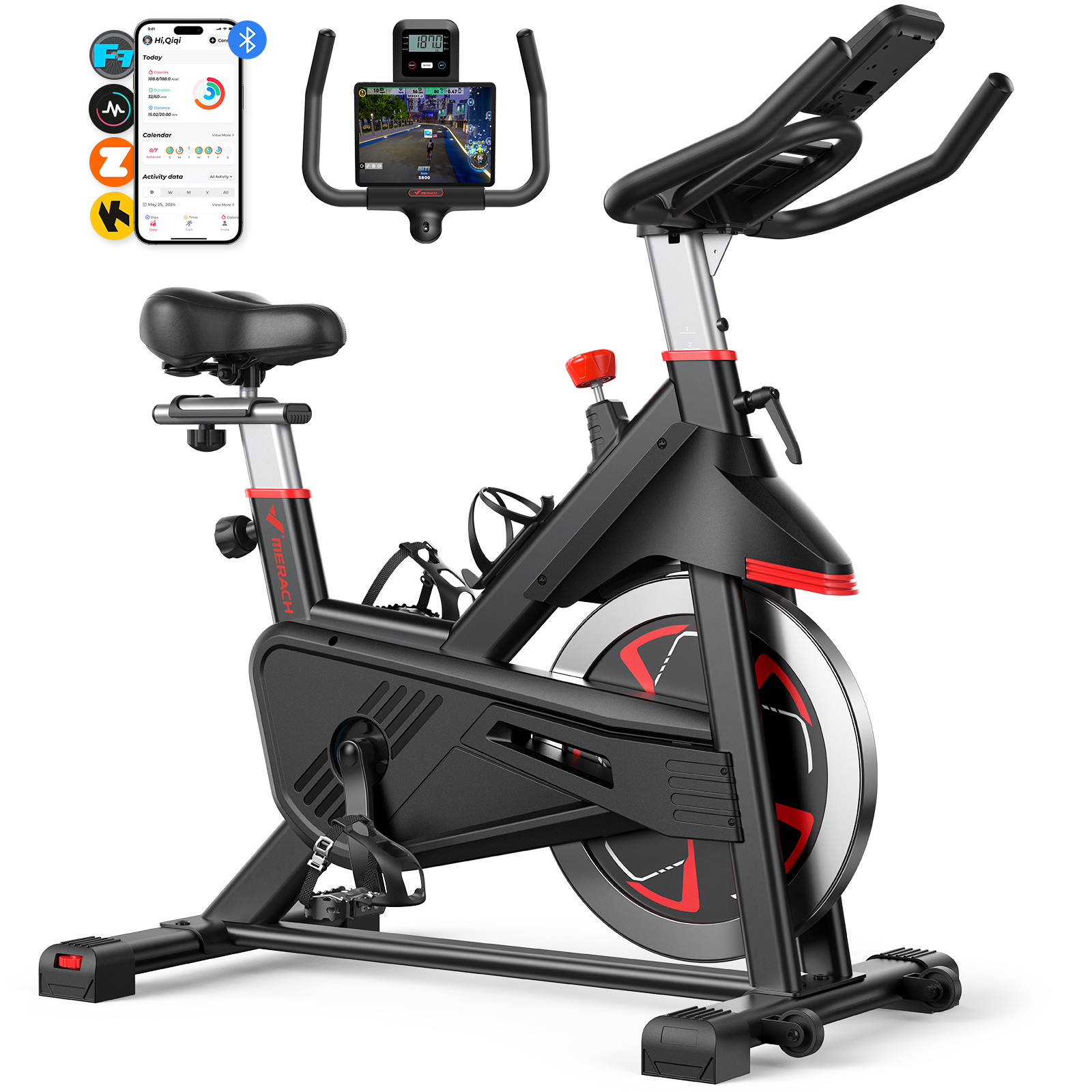 ブランド公式ストア：MERACH MERACH Exercise Bike Magnetic Home Stationary Bike with Free App
