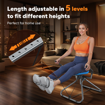 MERACH Ab Machine Foldable Core Trainer with Adjustable Resistance, Sit-Up Equipment for Home Gym, Black and Blue