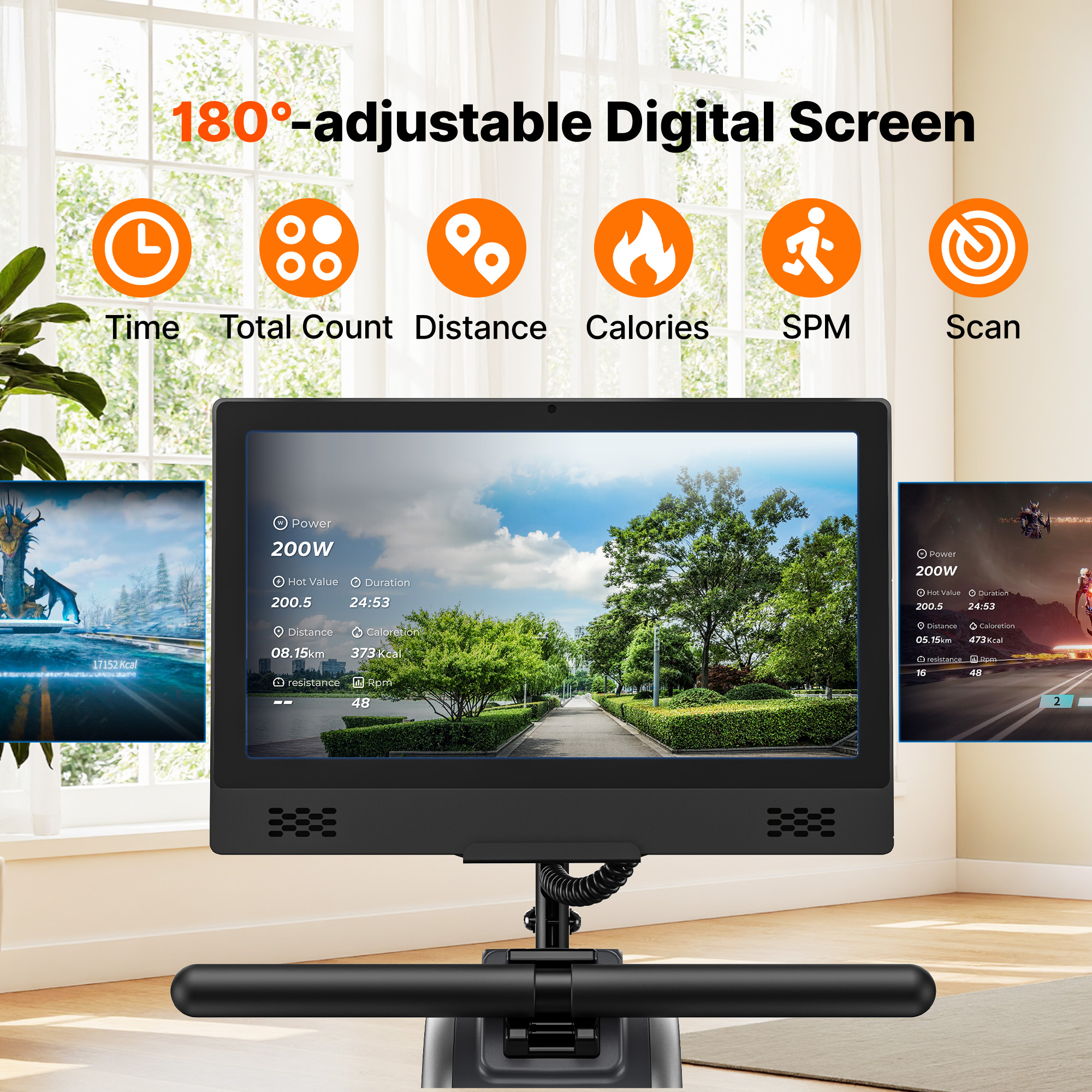 MERACH Rowing Machines with 15.6" Screen, Magnetic Rower for Home with 16 Resistance Levels, Quiet Dual Slide Rail, 350lbs Capacity, App Compatible