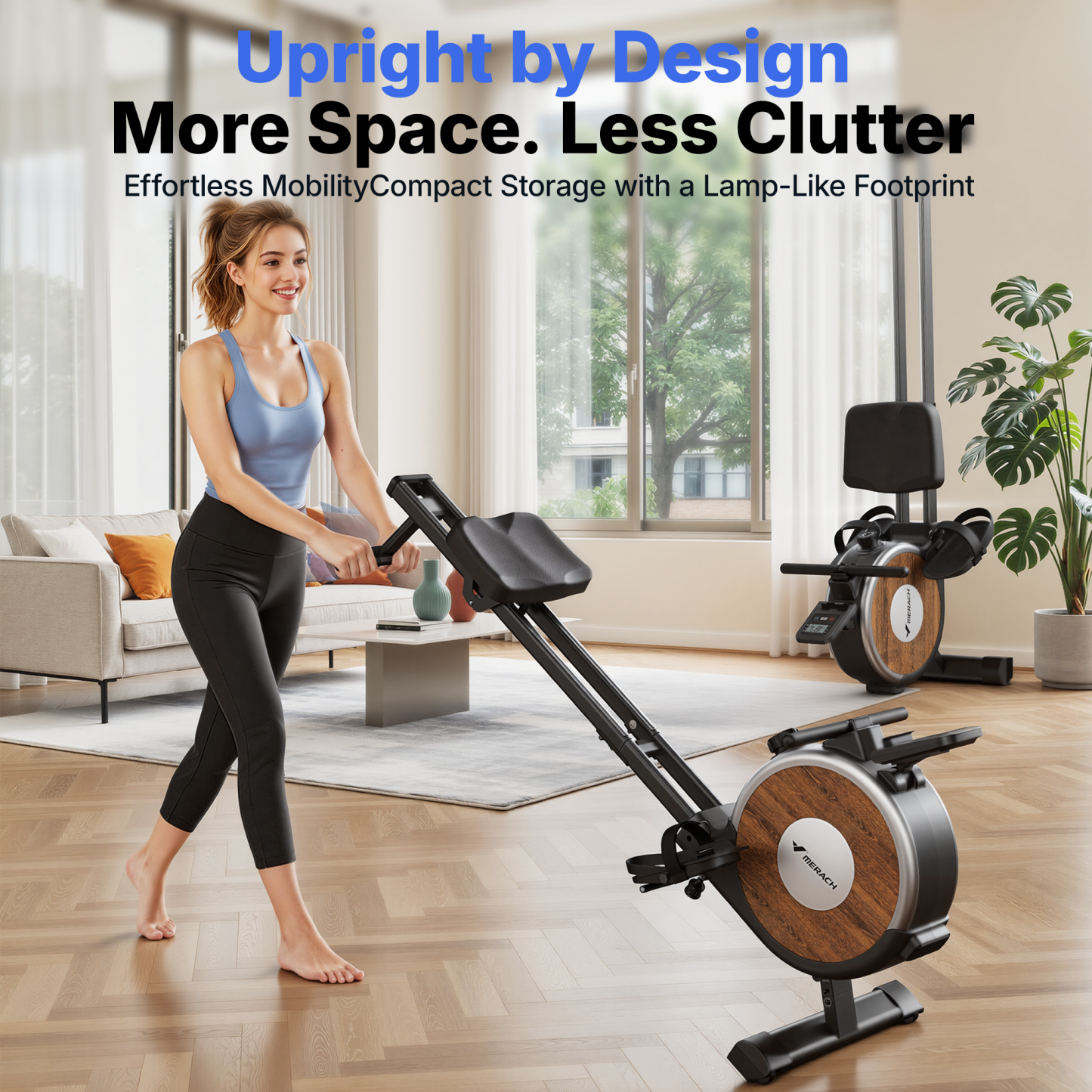 Q1S Manual Resistance Rower-Black