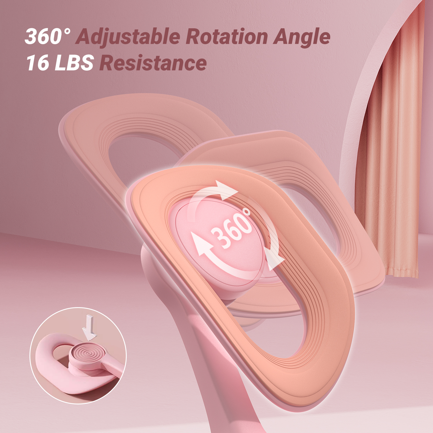 MERACH Thigh Master, Pelvic Floor Exercise Devices, Kegel Exerciser with 360° Adjustable Rotation