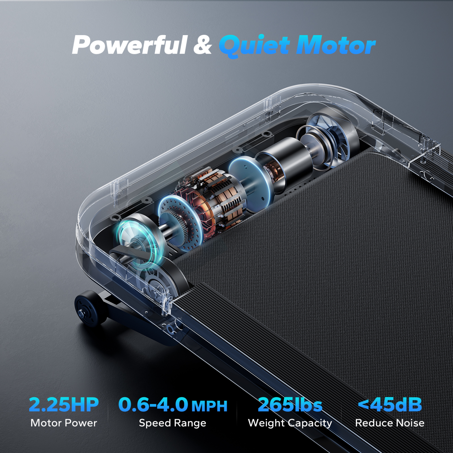 MERACH Walking Pad Treadmill with 9% Auto Incline, 2.5HP Quiet Motor, Portable Under Desk Treadmill for Home & Office, APP Integration & Magnetic Remote Control