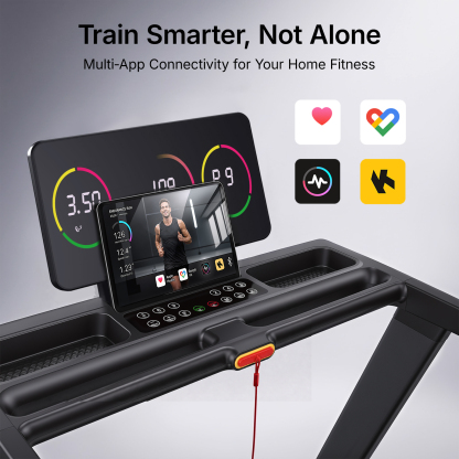 MERACH Treadmill with 15% Auto Incline, Foldable Treadmill for Home with 300lbs Capacity, 0.8-7.5MPH