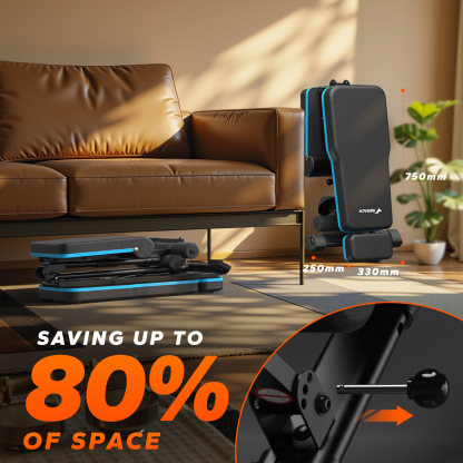 MERACH Adjustable Weight Bench with Extended Headrest, Hold up to 990 lbs, Foldable Exercise Bench for Home Gym Fitness Strength Training