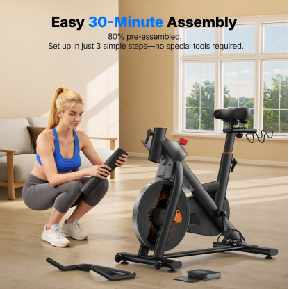 MERACH Exercise Bike for Home, 40LB Flywheel Magnetic Resistance Stationary Bike with Silent Belt Drive, Smart APP Bluetooth Connectivity, Indoor Cycling Bike for Full-Body Workout