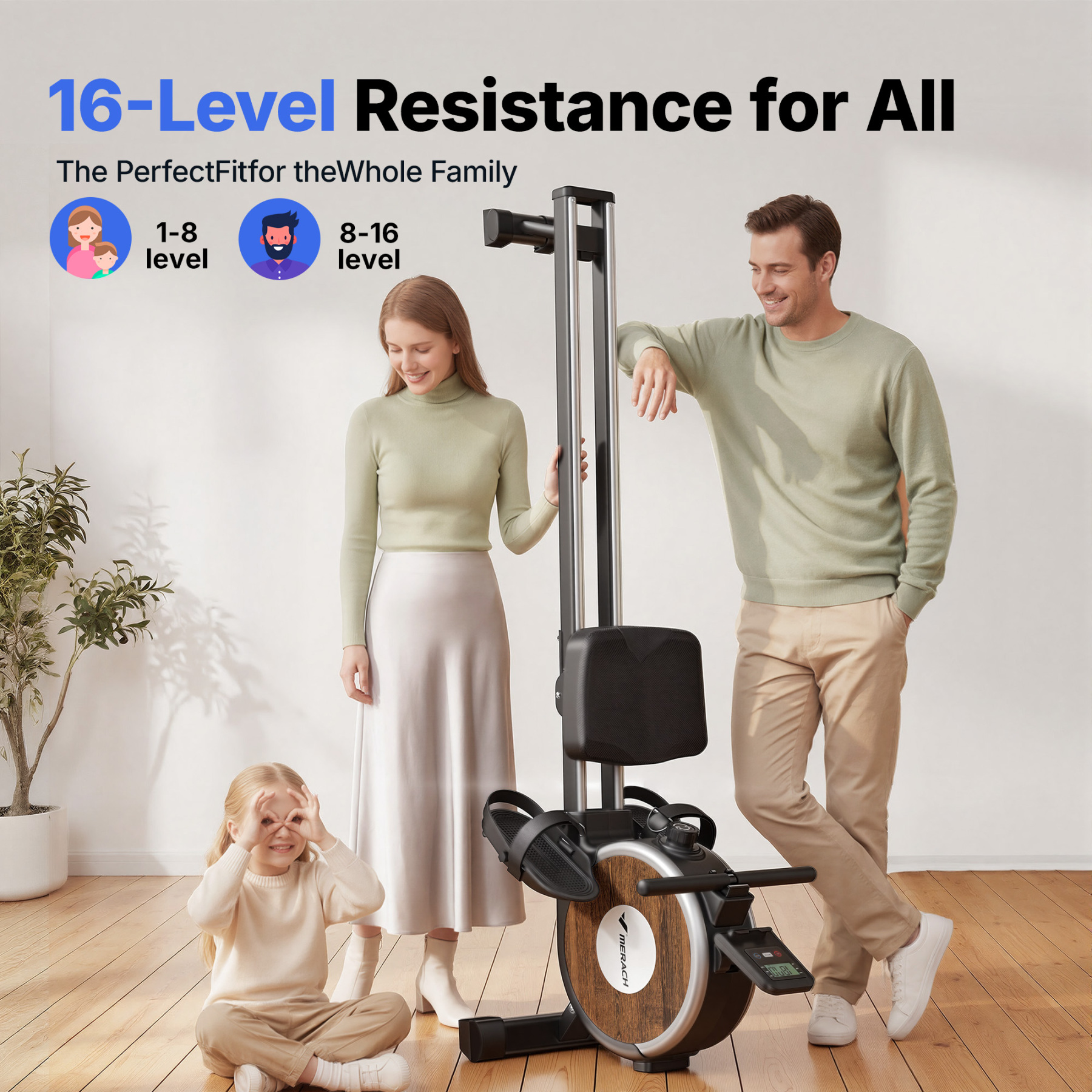 Q1S Manual Resistance Rower-Black