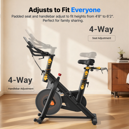 MERACH Exercise Bike for Home, 40LB Flywheel Magnetic Resistance Stationary Bike with Silent Belt Drive, Smart APP Bluetooth Connectivity, Indoor Cycling Bike for Full-Body Workout