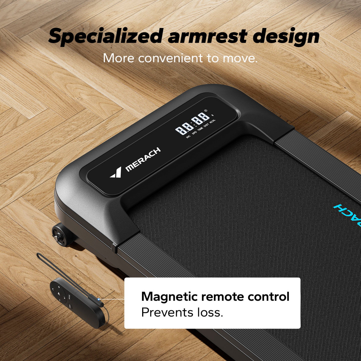 MERACH Walking Pad Treadmill with 9% Auto Incline, 2.5HP Quiet Motor, Portable Under Desk Treadmill for Home & Office, APP Integration & Magnetic Remote Control