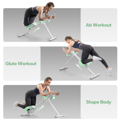 MERACH Ab Machine for Exercise, Adjustable Abdominal Workout machine for Home Gym, Foldable, Knee Protection