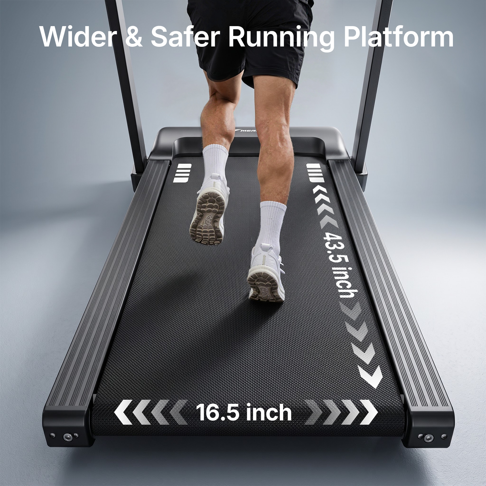 MERACH Treadmill with 15% Auto Incline, Foldable Treadmill for Home with 300lbs Capacity, 0.8-7.5MPH