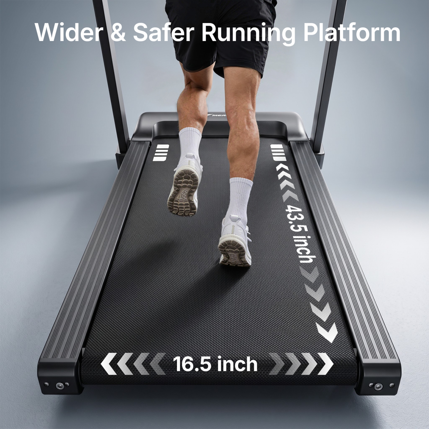 MERACH Treadmill with 15% Auto Incline, Foldable Treadmill for Home with 300lbs Capacity, 0.8-7.5MPH