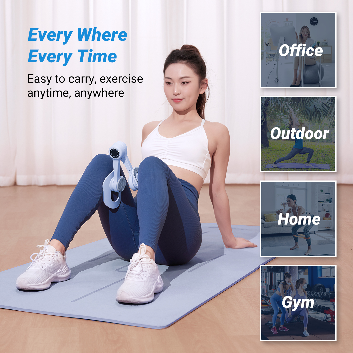 MERACH Thigh Master, Pelvic Floor Exercise Devices, Kegel Exerciser with 360° Adjustable Rotation