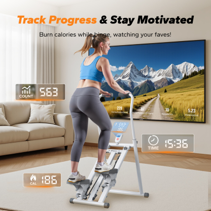 MERACH Stair Stepper, 3 Levels Resistance Adjustable Vertical Climber Machine Compact Foldable Full-Body Workout Stepper Home Cardio Exercise Equipment