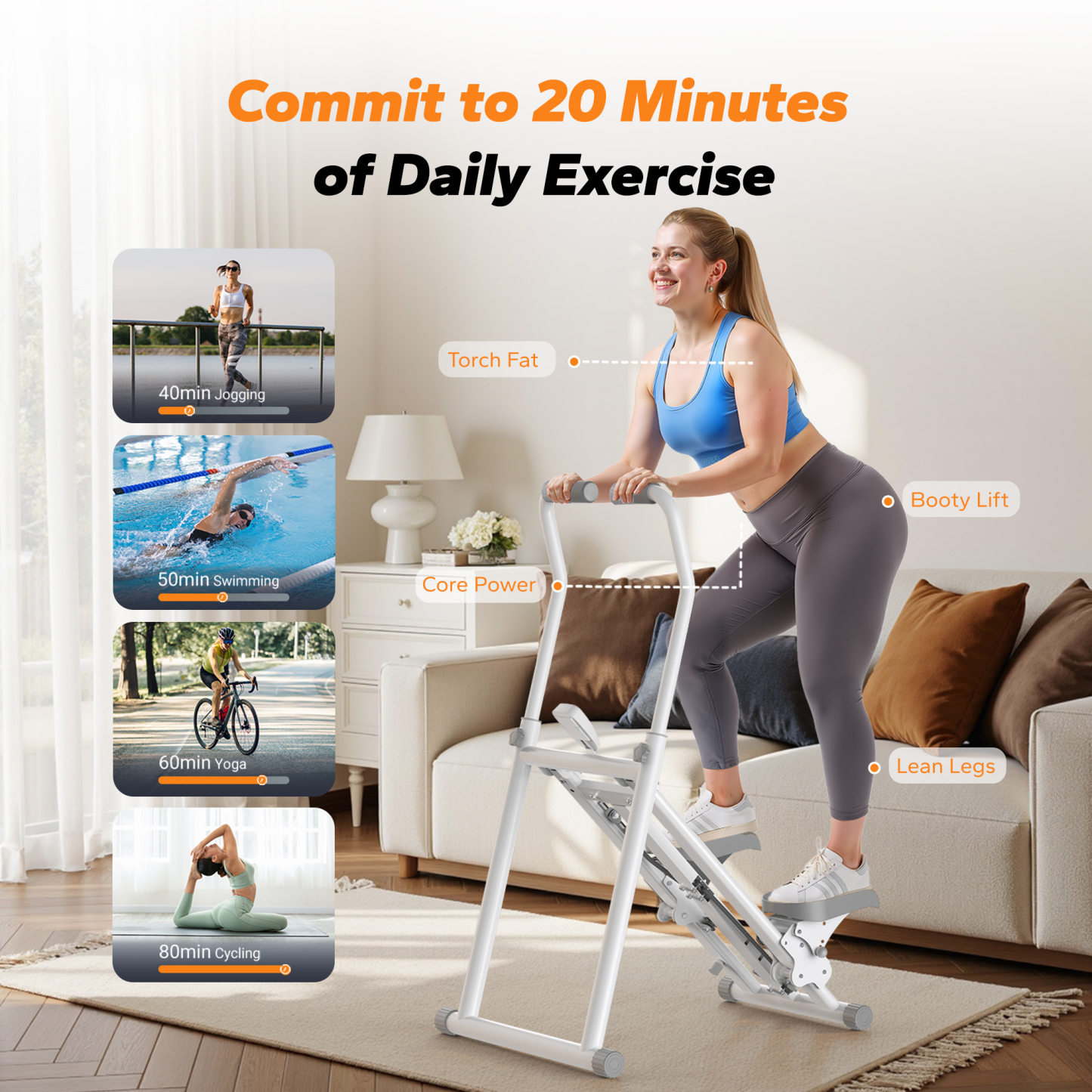 MERACH Stair Stepper, 3 Levels Resistance Adjustable Vertical Climber Machine Compact Foldable Full-Body Workout Stepper Home Cardio Exercise Equipment