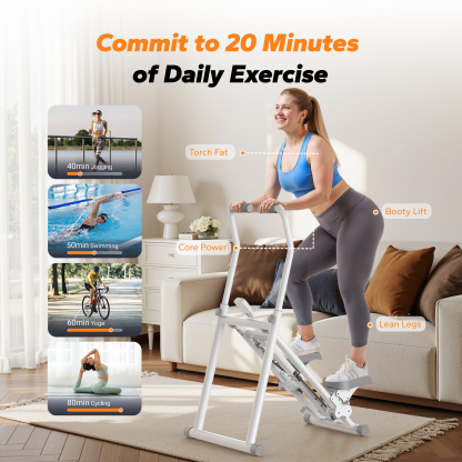 MERACH Stair Stepper, 3 Levels Resistance Adjustable Vertical Climber Machine Compact Foldable Full-Body Workout Stepper Home Cardio Exercise Equipment