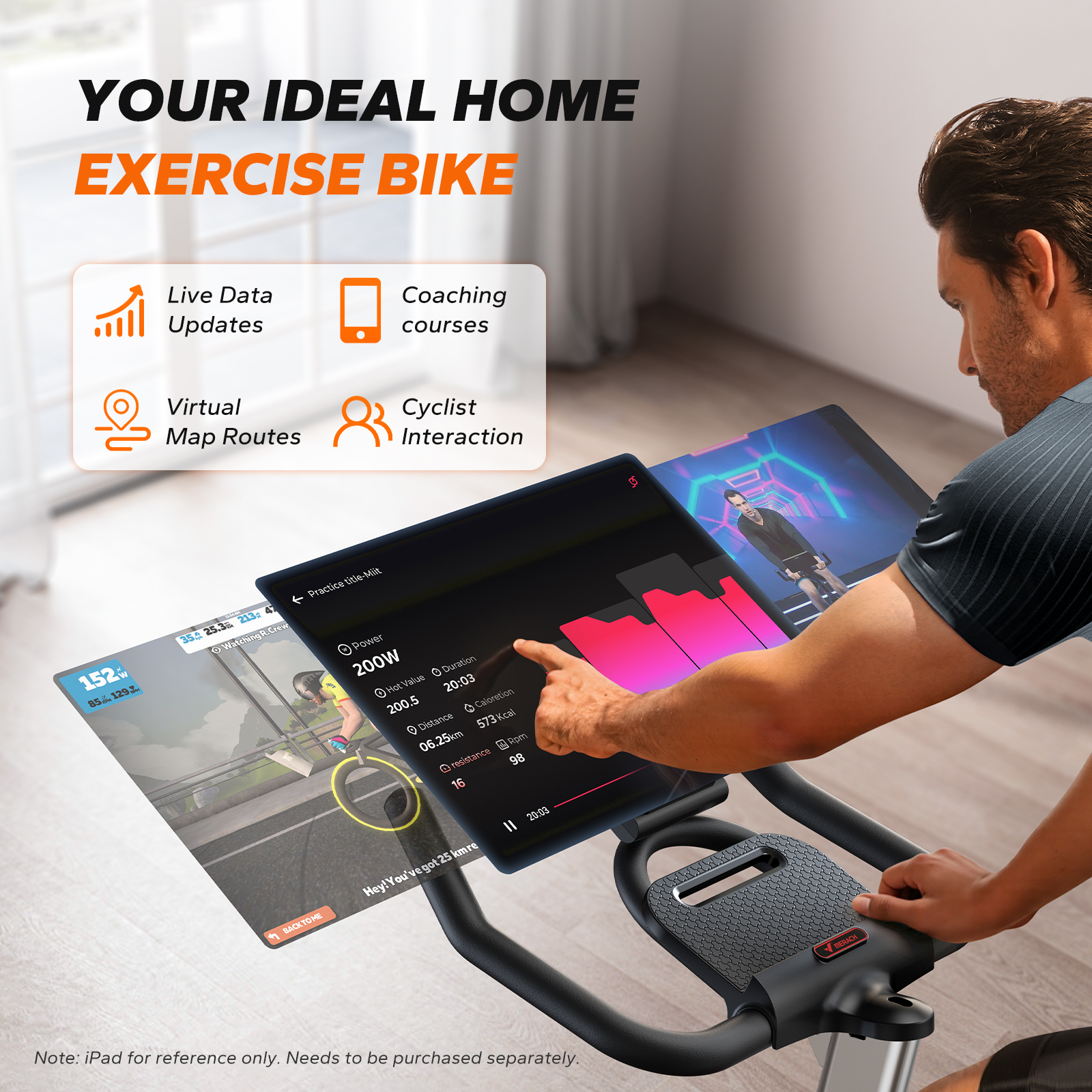 ブランド公式ストア：MERACH MERACH Exercise Bike Magnetic Home Stationary Bike with Free App