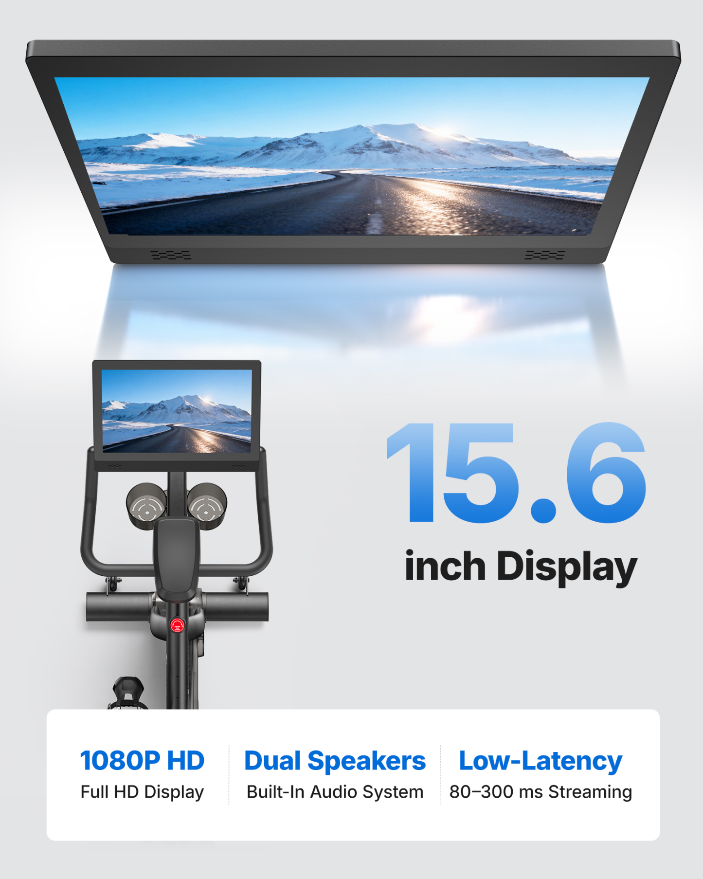 MERACH Exercise Bike, Brake Pad Stationary Bike with Exclusive App, Low Noise Indoor Cycling Bike with 300lbs Weight Capacity, Tablet Mount and Fitness Courses for Weight Loss