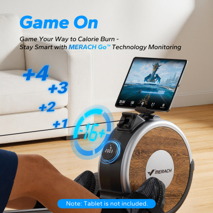 MERACH Rower Machine Bluetooth 16 levels Quiet Magnetic Smart Auto Resistance Rower for Home Use