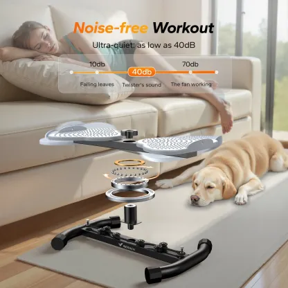 MERACH Slim Waist Twister - 300 lbs Silent Ab Toner Machine for Women, Core Workout Board, Home Gym Equipment for Hourglass Figure & Love Handle Reduction