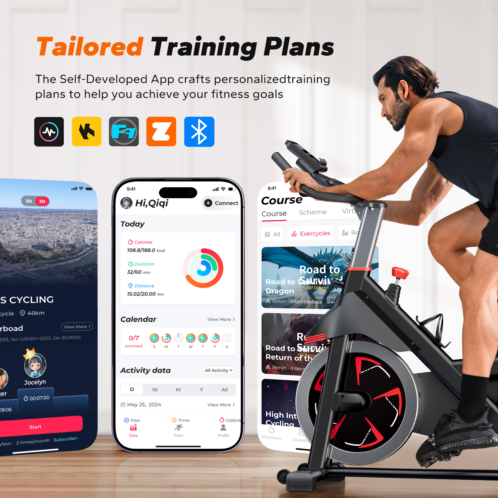 MERACH Indoor Cycling Bike Stationary Exercise Bike 100 Resistance with LED Monitor Free APP Silent Belt Drive and Comfortable Seat Cushion for Cardio Workout