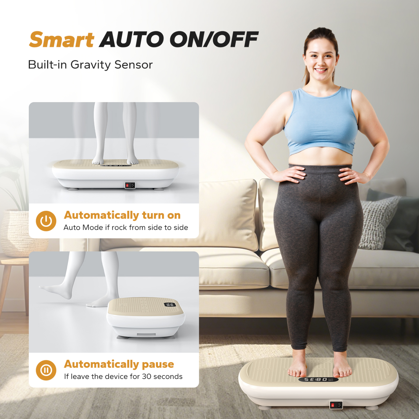 MERACH Vibration Plate Exercise Machine: Upgraded Width & Motor, Supports 440LBS, Bluetooth, Silicone Pedals, Deep Fat Burn, Smart Auto Start/Stop